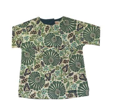 Vestido Manga Longa Estampada Green - 3 meses - Green