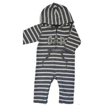 Macacão Manga Longa Listrado GAP - 3 a 6 meses - Gap Kids