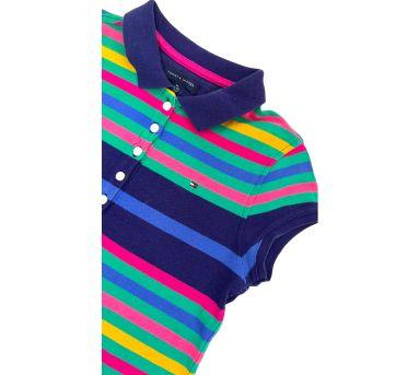 Vestido Polo Listrado Tommy Hilfiger - 10 anos - Tommy Hilfiger