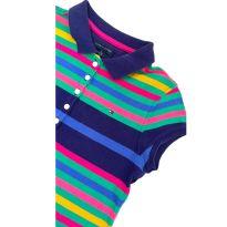 Vestido Polo Listrado Tommy Hilfiger - 10 anos - Tommy Hilfiger
