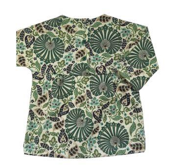 Vestido Manga Longa Estampada Green - 3 meses - Green