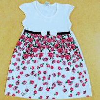 NOVO - Vestido de festa Branco e Floral 03 anos com etiqueta !! - 3 anos - MS Baby