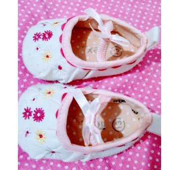 Sapatinho Branco e Rosa Tam 13 Tex Baby. Aproveite o DESCONTO!! - 13 - Tex