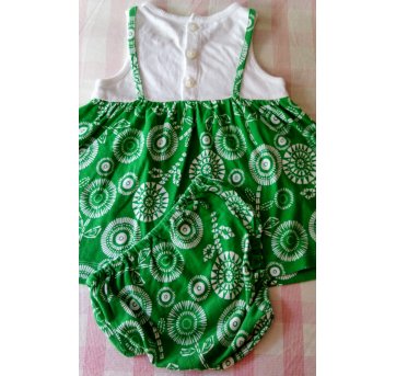 Vestido + Tapa Fralda verde - Tam 1 ano da Place (importado)!! - 1 ano - My Place