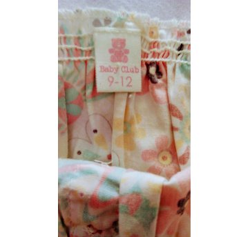 Vestido Flores tam G Baby Club!! - 9 a 12 meses - Baby Club