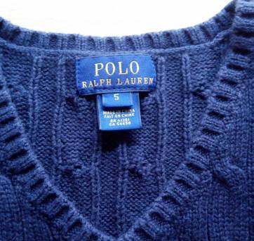 Colete Social Lã Azul tam 5 anos Ralph Lauren (original)NOVO!! - 5 anos - Ralph Lauren