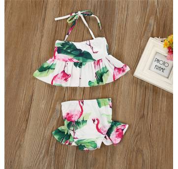 NOVO - Conjunto de Biquini Flamingo tam 3/4 anos (importado)!! - 3 anos - Importado
