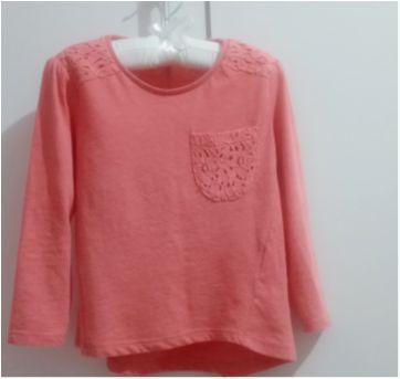 Camiseta em Malha e Renda! - 3 anos - Palomino