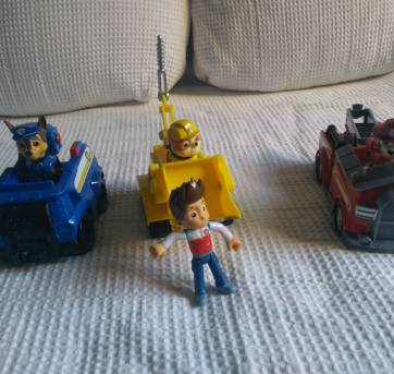 Personagens Patrulha canina  Rubble, marshall, + veiculos e Ryder - Sem faixa etaria - Sunny