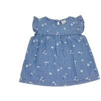 004 - Vestido Jeans Carter`s de Florzinha - 6 a 9 meses - Carter`s