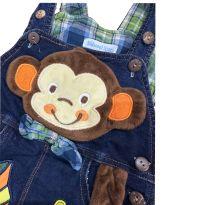 Jardineira Macaquinho - 9 a 12 meses - Não informada