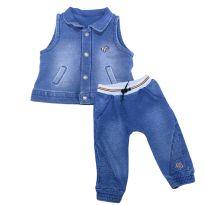 Conjuntinho Paraíso calça + colete - 0 a 3 meses - Paraíso