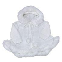 Casaquinho de tricô com pom-pom - 9 a 12 meses - Não informada