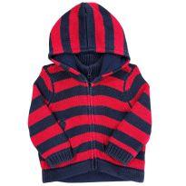 Casaco Tricô Listrado Gap - 6 a 9 meses - Gap Kids
