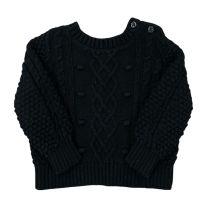 Blusa Tricô Preta Gap - 6 a 9 meses - Gap Kids