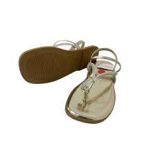 Sandália rasteira com tiras em strass - 33 - Não informada