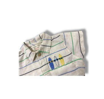 Romper Alphabeto Pranchas de Surf - 6 a 9 meses - Alphabeto