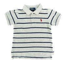 Camiseta Polo Cinza e Azul Ralph Lauren - 18 meses - Ralph Lauren