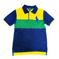 Camisa Polo Azul e Amarela Ralph Lauren - 8 anos - Ralph Lauren