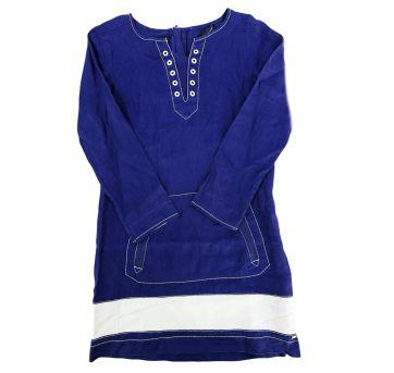 Vestido Azul e Branco Tommy Hilfiger - 6 anos - Tommy Hilfiger