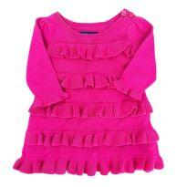 Vestido com Babados Rosa Gap - 0 a 3 meses - Gap Kids