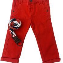 Calça Marisol com cinto - Tamanho 9 a 12 meses NOVA - 9 a 12 meses - Marisol Play