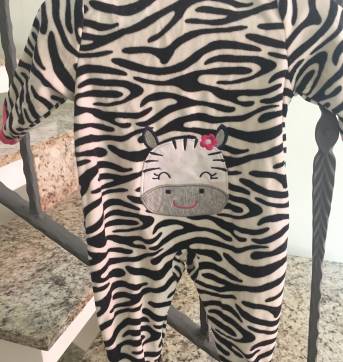 Macacão Carter’s de Zebra - 3 a 6 meses - Carter`s