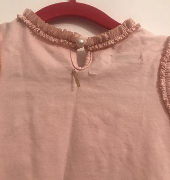 Regata Rosa toda trabalhada - 8 anos - Kukixo