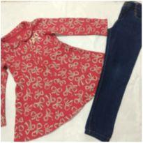 Casaco Modinha e Calça Jeans - 8 anos - Denim e Kyly