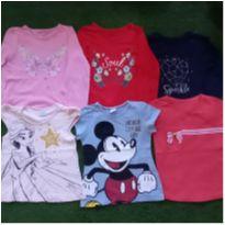 Kit Camisetas para menina tamanho 6 - 6 anos - Disney e Primark