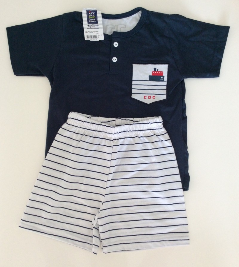Pijama Infantil Feminino Marinheiro