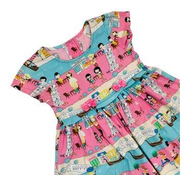 Vestido Verão Estampado Alphabeto - 3 anos - Alphabeto