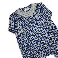 Macacão Manga Longa Azul Floral Green - 0 a 3 meses - Green