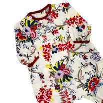 Macacão Floral Manga Longa Green - 0 a 3 meses - Green