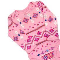 Body Manga Longa com Estampa Geométrica Carter´s - Recém Nascido - Carter`s