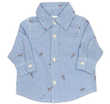 Camisa Social com Estampa de Aviões Carter´s - Recém Nascido - Carter`s