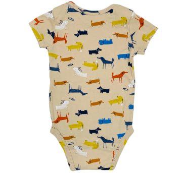Body Manga Curta Animais Carter´s - 6 meses - Carter`s