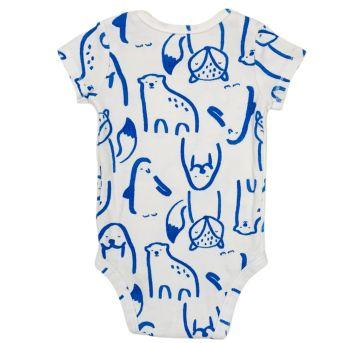 Body Manga Curta Animais Carter´s - 3 meses - Carter`s