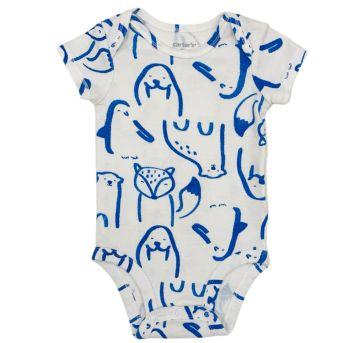 Body Manga Curta Animais Carter´s - 3 meses - Carter`s