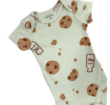 Body Manga Curta Coockies & Milk Carter´s - Recém Nascido - Carter`s