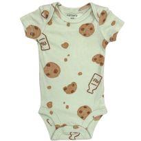 Body Manga Curta Coockies & Milk Carter´s - Recém Nascido - Carter`s