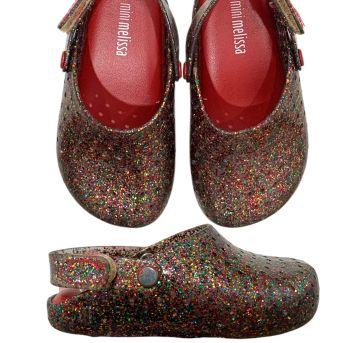 Mini Melissa Modelo Crocs com Glitter - 20 - Mini Melissa