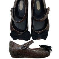 Mini Melissa Ultragirl Sweet XII Preto com Glitter - 20 - Mini Melissa