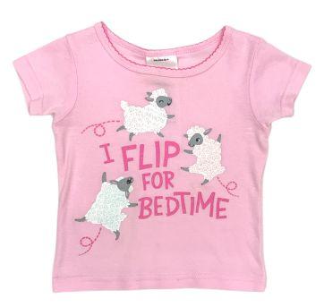 Blusa Rosa Manga Curta "I Flip For Bedtime" Carter´s - 1 ano - Carter`s