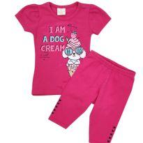 Conjunto Rosa "I´am A Dog Cream" Viston Kids - 6 a 9 meses - Outro