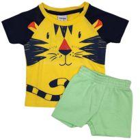 Conjunto Verão Tigre Fakini - 3 a 6 meses - Fakini