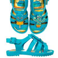 Sandália Mini Melissa Flox + Turma do Pudim Azul - 20 - Mini Melissa