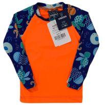 Camiseta de Praia Laranja Neon com Proteção UV Viston - 3 a 6 meses - Outro