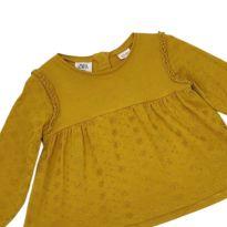 Vestido Bordado Manga Longa Zara Baby - 12 a 18 meses - Zara Baby