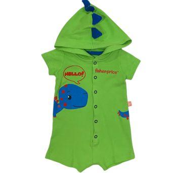 Romper Dino Verde Fisher Price - 3 a 6 meses - Fisher-Price